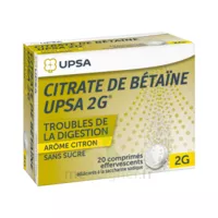 Citrate De Betaïne Upsa 2 G Comprimés Effervescents Sans Sucre Citron 2t/10 à MURET