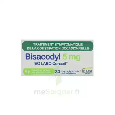 Bisacodyl Eg Labo Conseil 5 Mg Comprimés Enrobés Gastro-résistant Plq Pvc/alu/30 à MURET